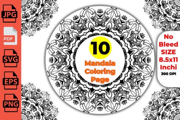 10 Mandala Coloring Graphics & Coloring Pages Amp