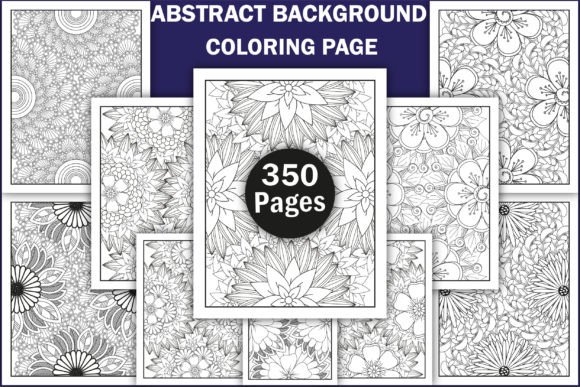 Abstract Coloring Pages Bundle -KDP: Graphics & Coloring Pages Amp