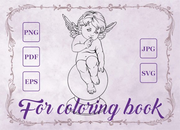 Baby Pedestal Wings: Graphics for Coloring Pages Amp
