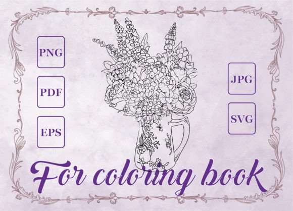 Bouquet of Roses Adult Coloring Book: Graphics & Coloring Pages Amp