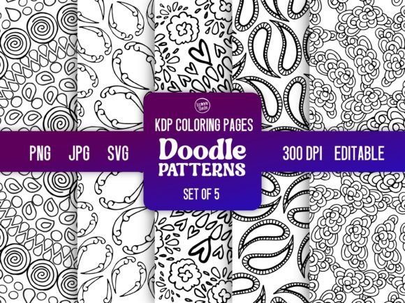Doodle Pattern Graphics for Coloring Pages Amp Projects