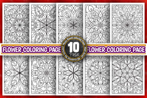 Flower Mandala Coloring Page Interior Graphics Review