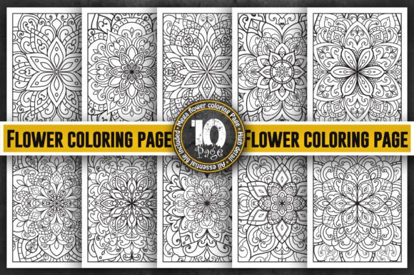 Flower Mandala Graphics for Coloring Pages Amp Projects
