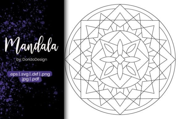 Geometric Mandala Coloring Page Vol.19