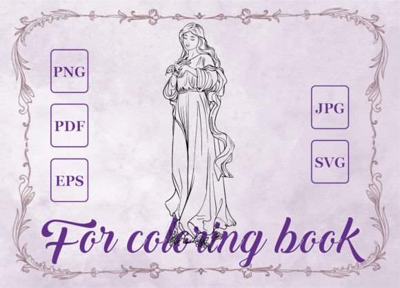 Holy Virgin Dove Adult Coloring Book: Graphics & Coloring Pages Amp