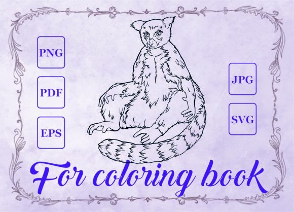 Lemur Animals for Coloring Book: Graphics & Pages Amp