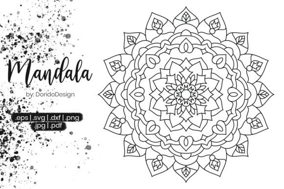 Mandala Coloring Page Vol.007: Graphics & Coloring Pages Amp
