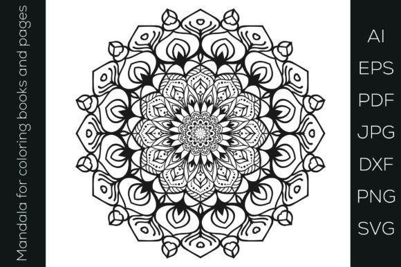 Mandala Coloring Page Vol. 34 Graphics Review