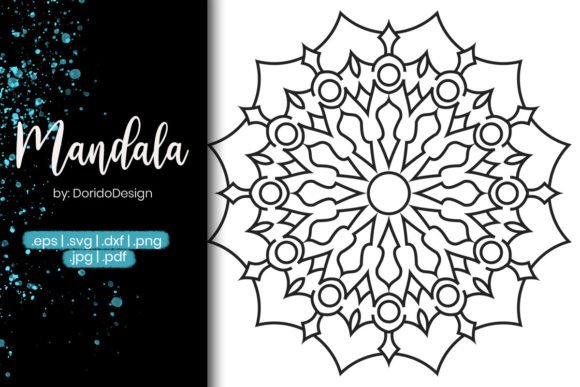 Mandala Coloring Page Vol.53: Graphics for Coloring Pages Amp