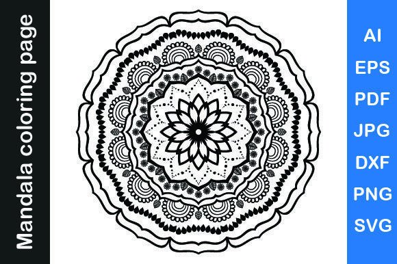 Mandala Coloring Pages Vol. 18: Graphics & Coloring Pages Amp
