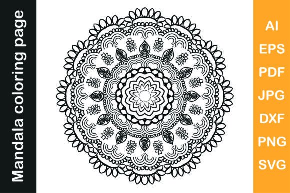 Mandala Coloring Pages Vol. 24: Graphics & Coloring Pages Amp