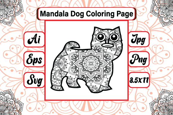 Mandala Dog Coloring Page 19 Graphics for Coloring Pages Amp