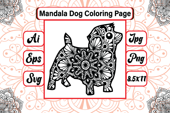 Mandala Dog Graphics for Coloring Pages Amp Projects