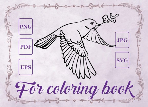 Pigeon Flying Adult Coloring Book: Graphics & Coloring Pages Amp