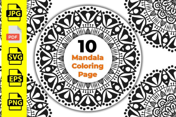 Relieving Mandala Coloring Page Design: Graphics & Coloring Pages Amp