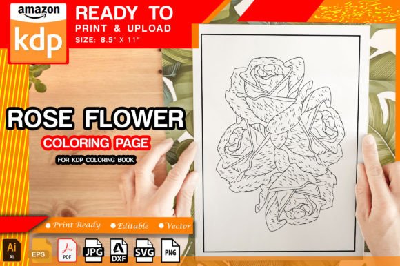 Rose Flower Coloring Page: Graphics & Coloring Pages Amp