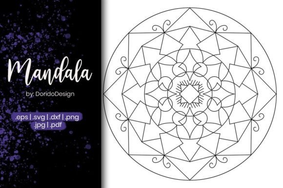 Sacred Mandala Coloring Page Vol.9: Graphics & Coloring Pages Amp
