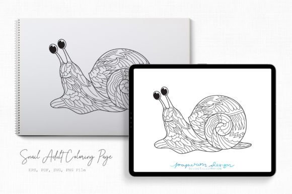 Snail Adult Coloring Page: Graphics for Coloring Pages Amp