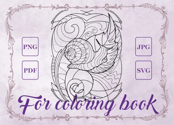 Snail on a Tree Adult Coloring Book: Graphics & Coloring Pages Amp