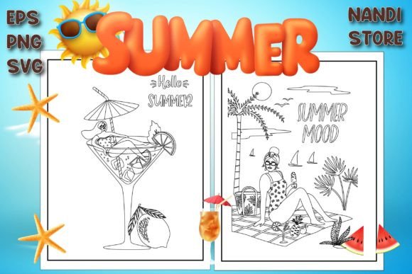 SUMMER COLORING PAGES: Graphics for Coloring Pages Amp