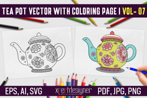 Tea Pot Vector Review: Coloring Pages Amp Graphics